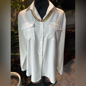 Button Front Long Sleeve Shirt- Size XL